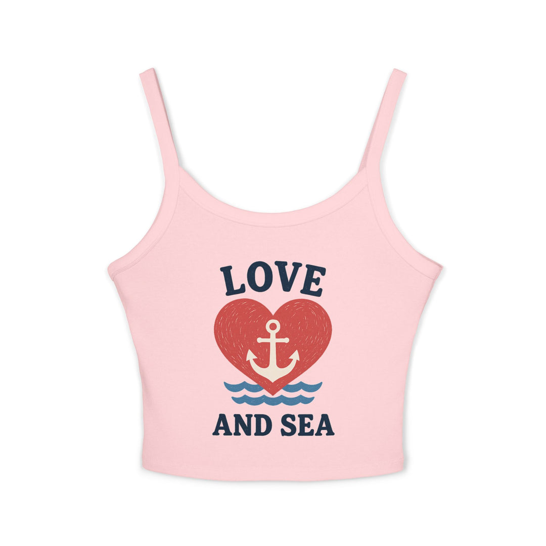 Pink tank top with &