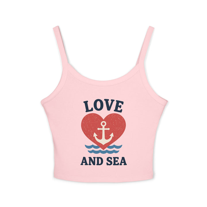 Pink tank top with &