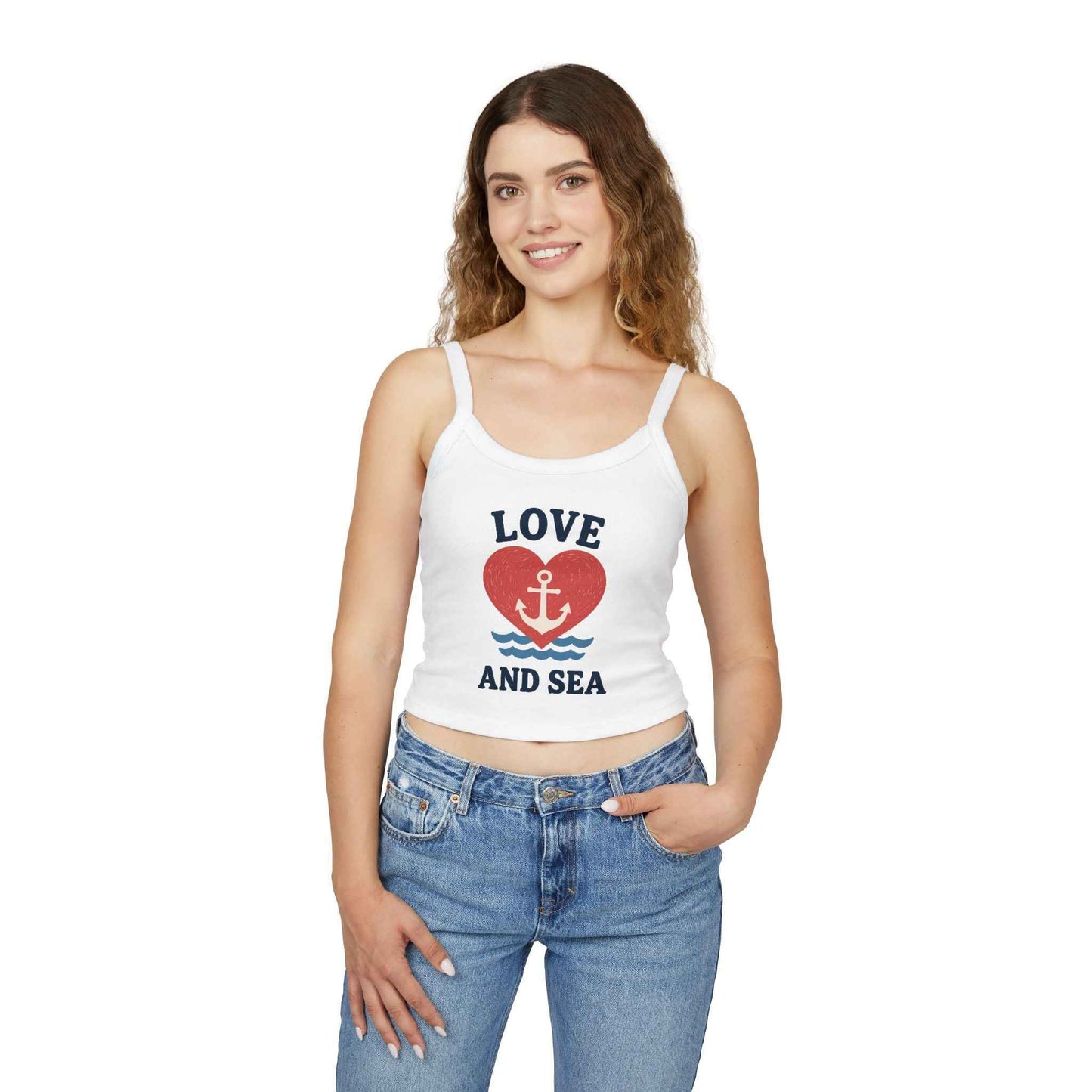 Love and Sea Tank Top – Cute Spaghetti Strap Summer Shirt