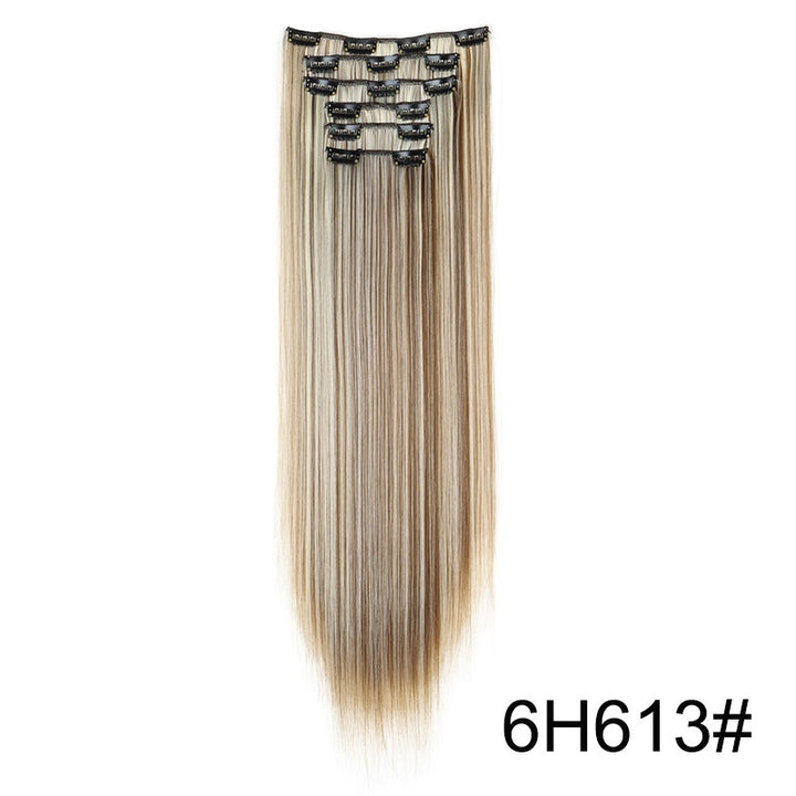 Long Straight Hair Extensions Seamless 60cm Clip In Set
