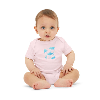 Baby Bodysuit – Ocean Style, Soft Airlume Cotton