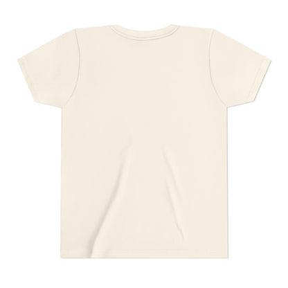 Back to School Youth Tee in cream, back view