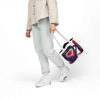 Canvas Tote Bag with 5-Color Straps & Sleek Black Lining