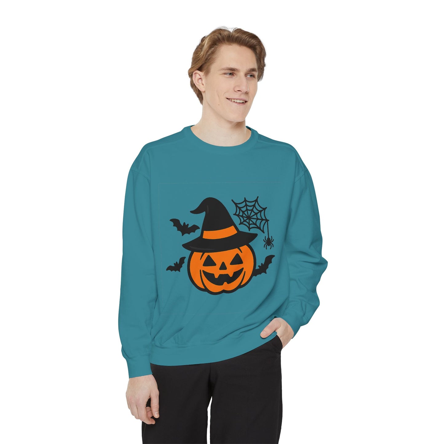 Cozy Halloween Pumpkin Sweatshirt – Unisex Fall Style
