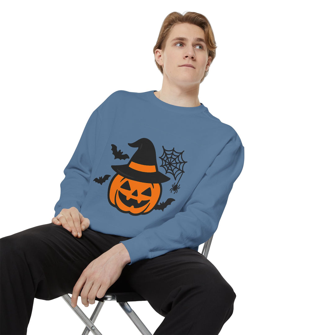 Cozy Halloween Pumpkin Sweatshirt – Unisex Fall Style