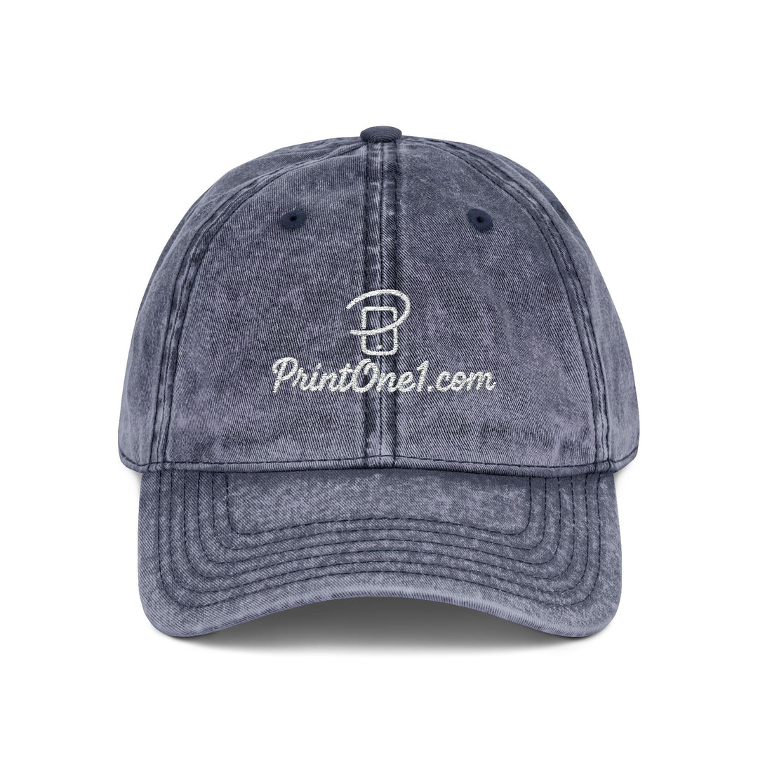 vintage embroidered cap refined stitching detail premium finish