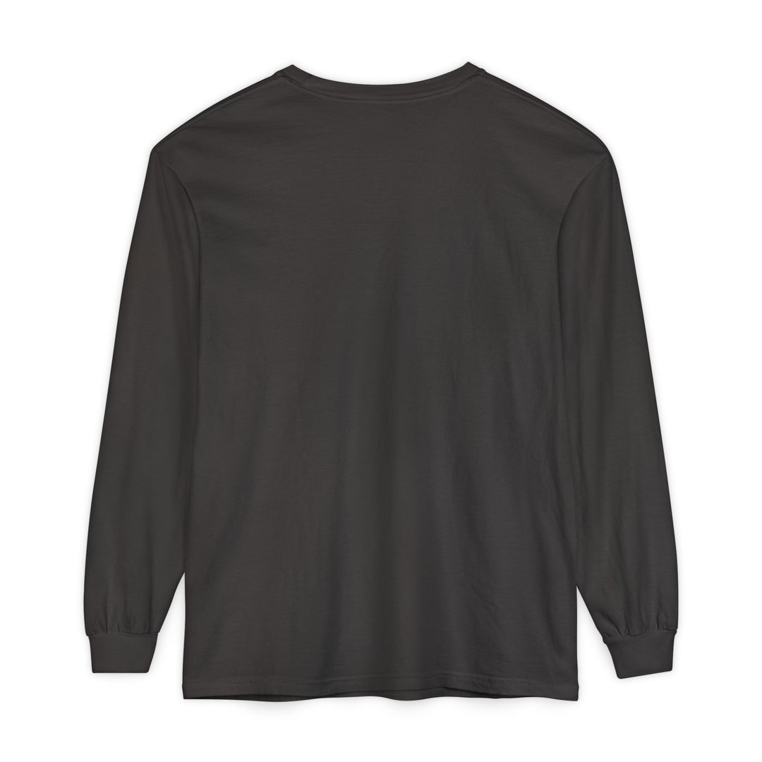 Black long-sleeve shirt on a white background