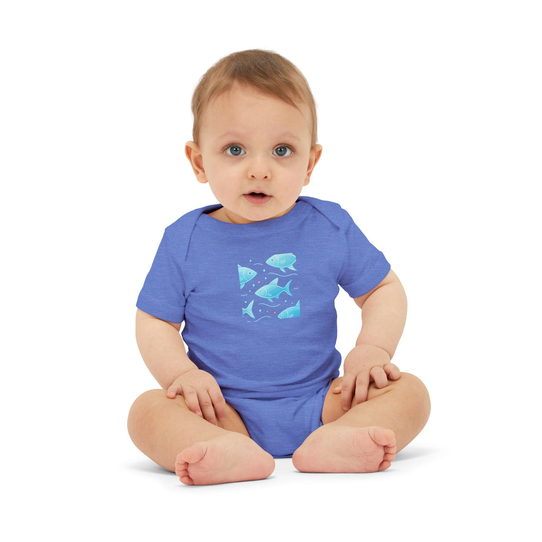 Baby Bodysuit – Ocean Style, Soft Airlume Cotton