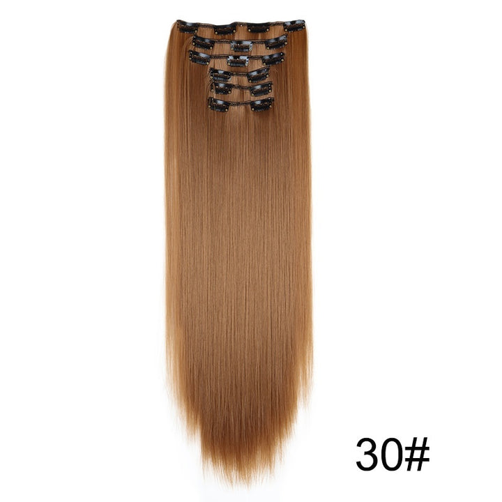 Long Straight Hair Extensions Seamless 60cm Clip In Set