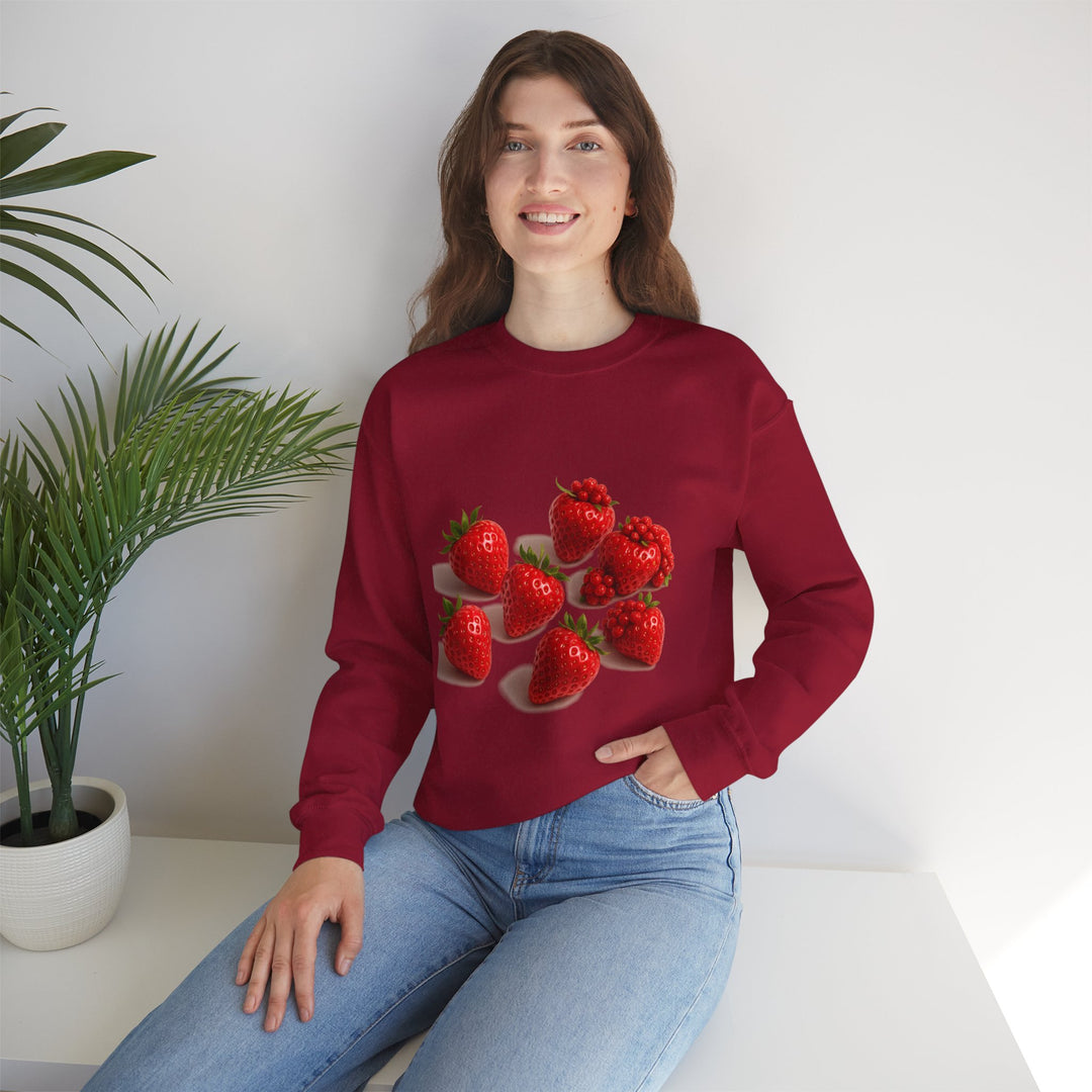 Strawberry Sweatshirt – Cozy Unisex Crewneck for Fall