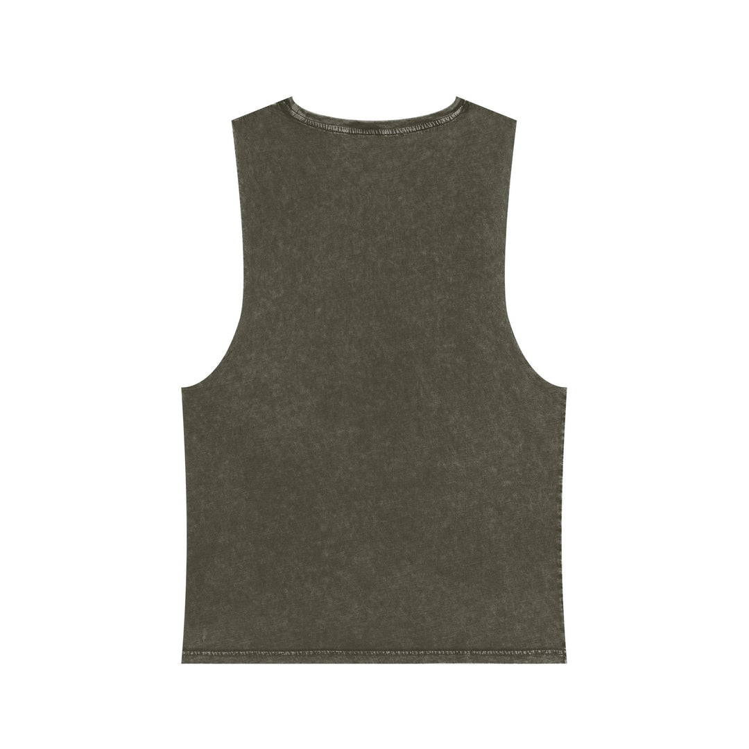 Black sleeveless shirt on a white background