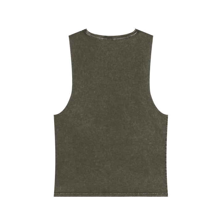 Black sleeveless shirt on a white background