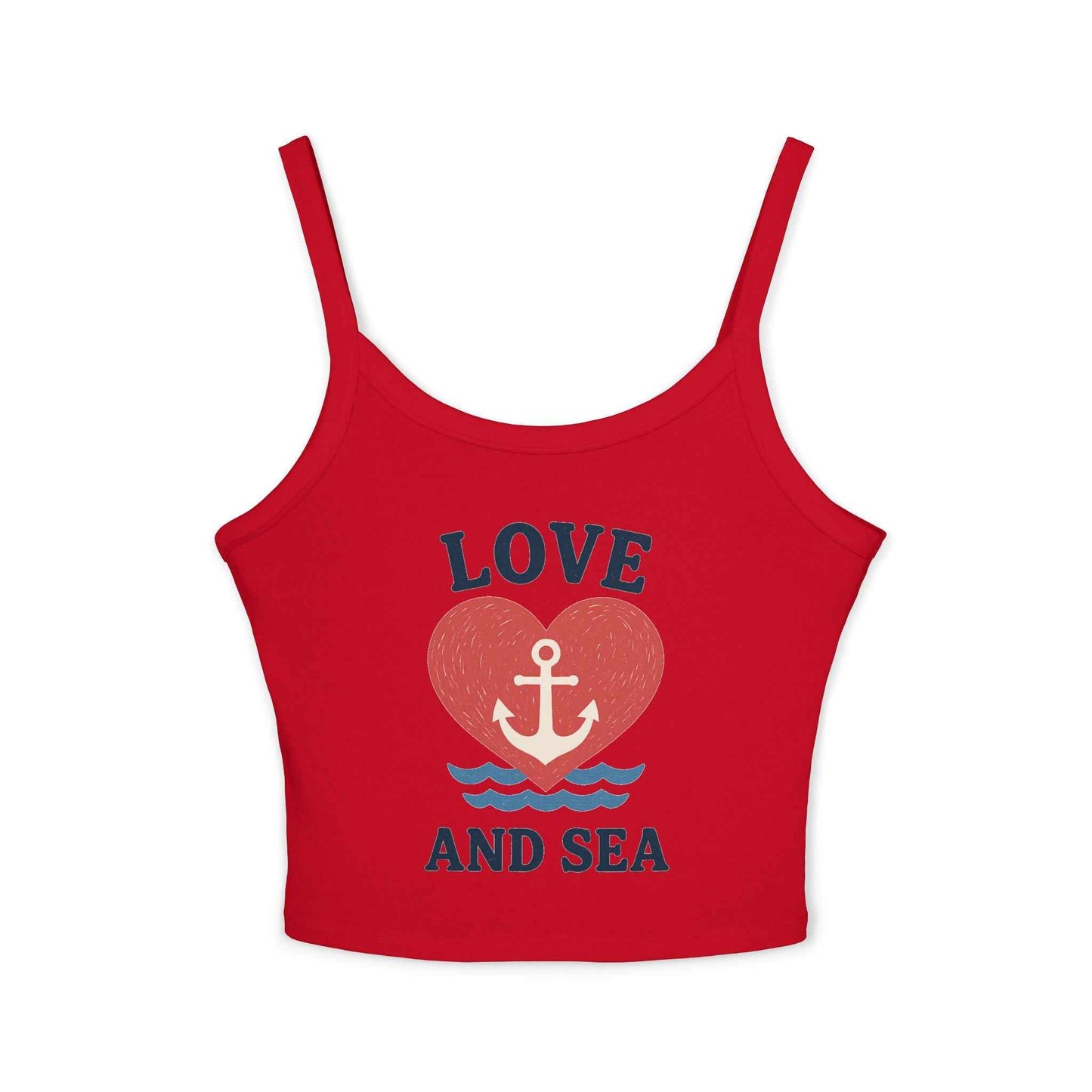 Love and Sea Tank Top – Cute Spaghetti Strap Summer Shirt