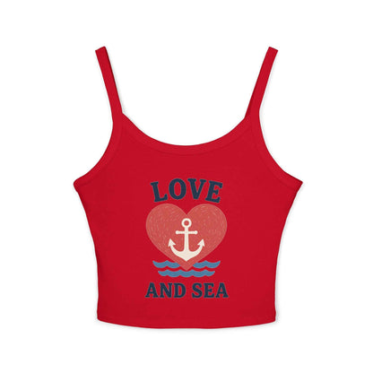 Love and Sea Tank Top – Cute Spaghetti Strap Summer Shirt