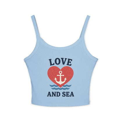Love and Sea Tank Top – Cute Spaghetti Strap Summer Shirt