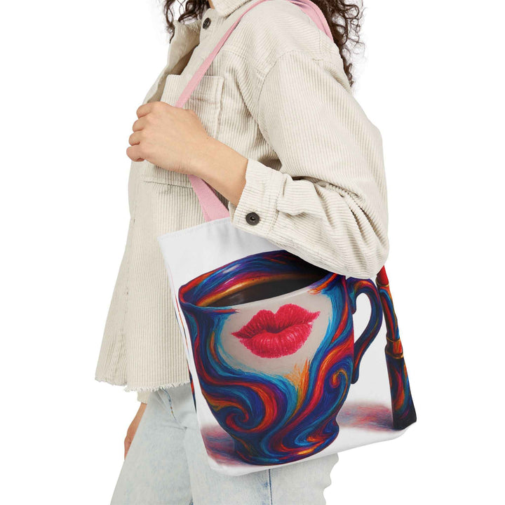 Canvas Tote Bag with 5-Color Straps &amp; Sleek Black Lining