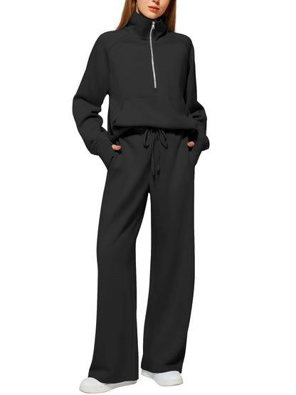 Women’s Half Zip Tracksuit Set for Effortless Comfort