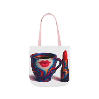 Canvas Tote Bag with 5-Color Straps & Sleek Black Lining