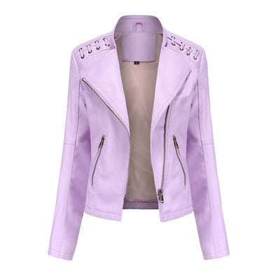 women slim leather jacket everyday wear versatile wardrobe piece