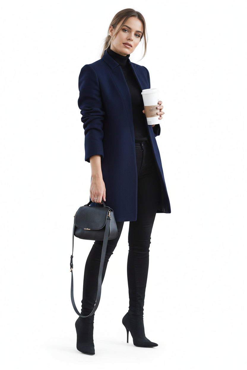 european style wool blazer coat women urban street fashion