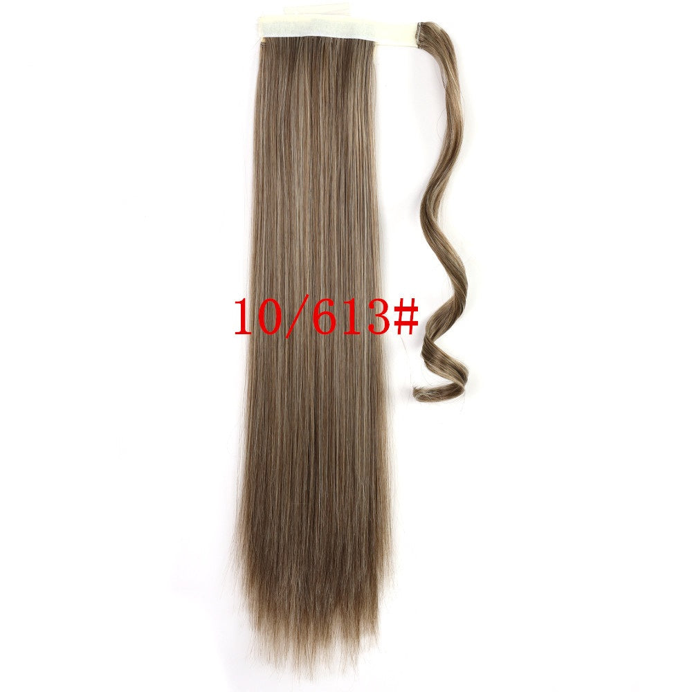 long straight ponytail extension minimal luxury aesthetic