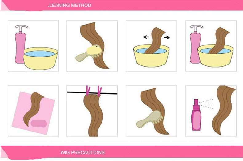 European American Curly Wig lightweight structure top view