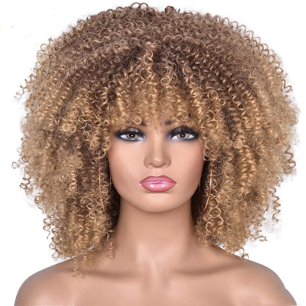 women short curly wig compact shape ideal for travel and daily wear