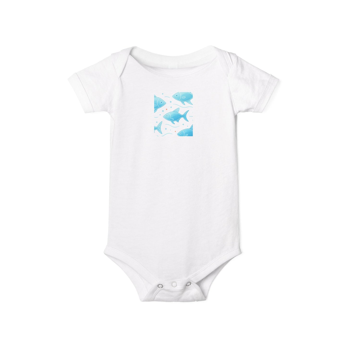 Baby Bodysuit – Ocean Style, Soft Airlume Cotton