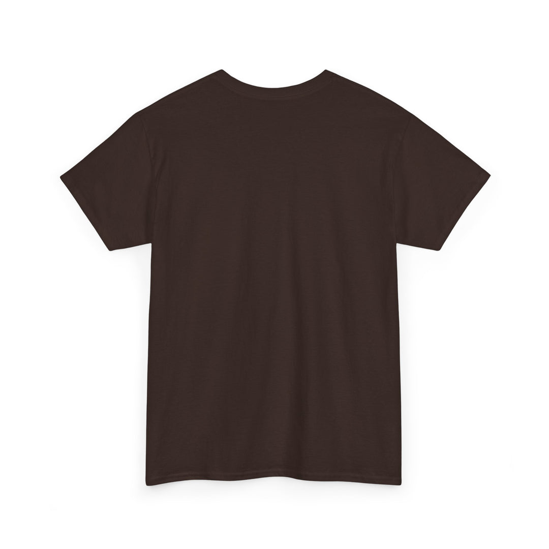 Plain brown t-shirt on a white background