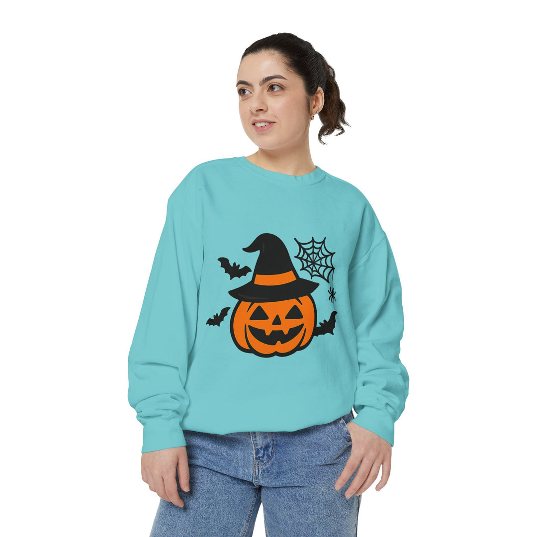 Cozy Halloween Pumpkin Sweatshirt – Unisex Fall Style