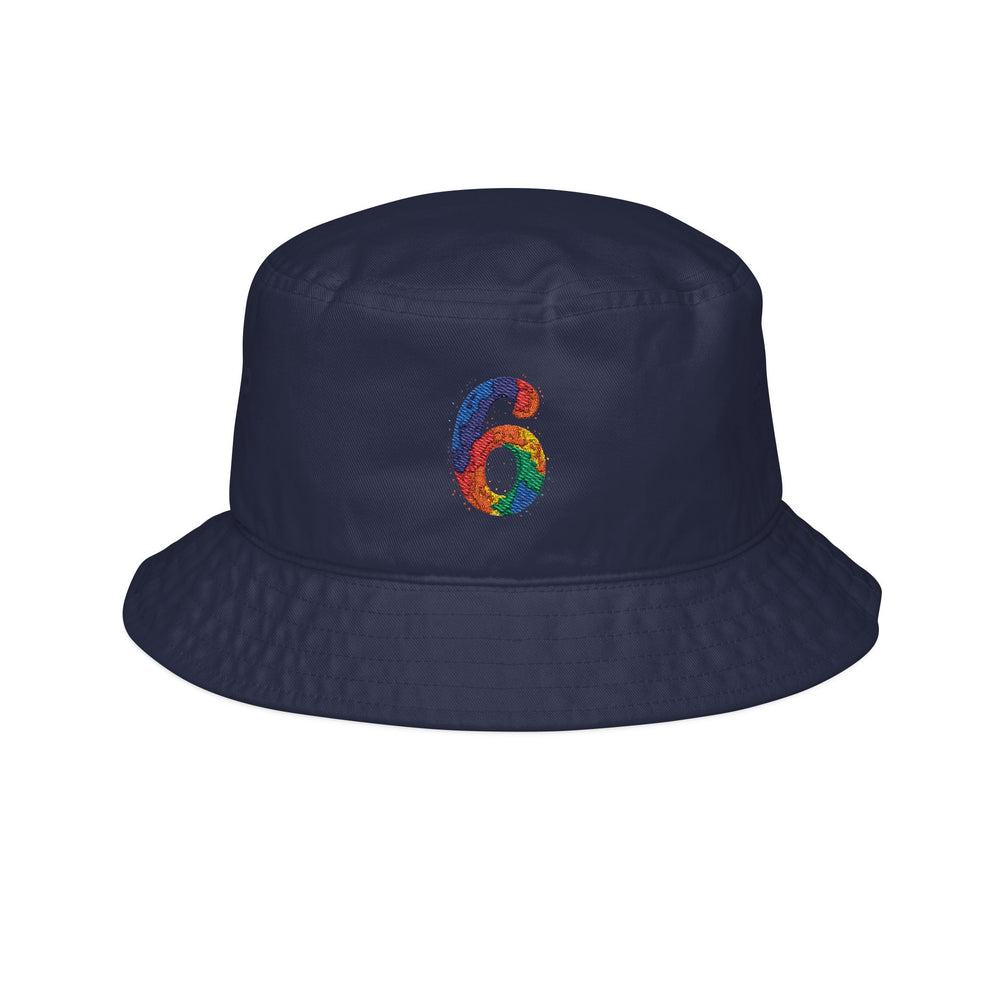Colorful trucker cap for kids featuring rainbow stripes, cotton twill front, polyester mesh back, snapback and 2.25-inch brim
