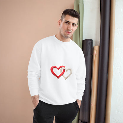 Heart Duo Unisex Sweatshirt – Minimal Valentine Style