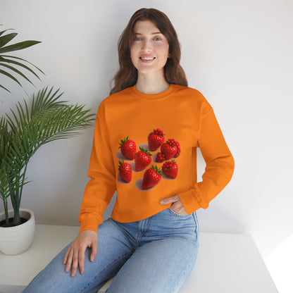 Strawberry Sweatshirt – Cozy Unisex Crewneck for Fall