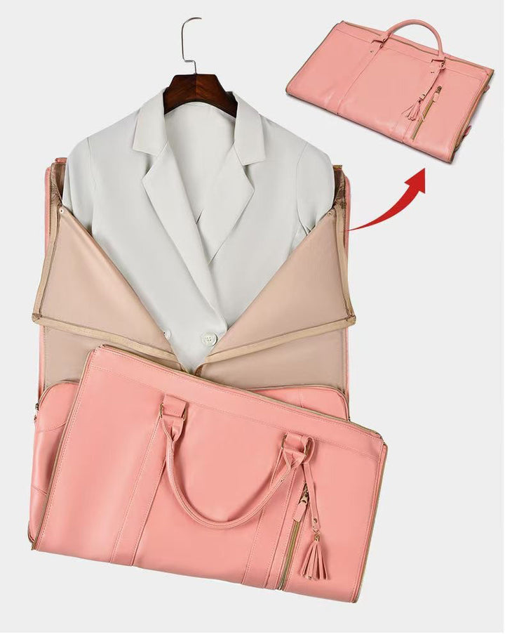 Folding Suit Bag for Business Travel with Zipper Design