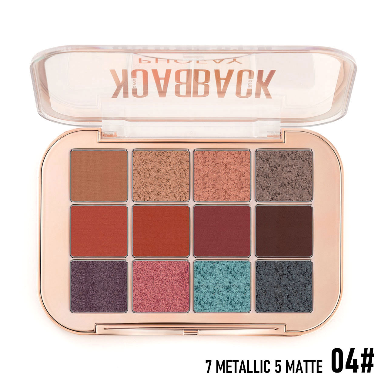 PHOFAY 12-Color Eyeshadow Palette – Matte & Metallic