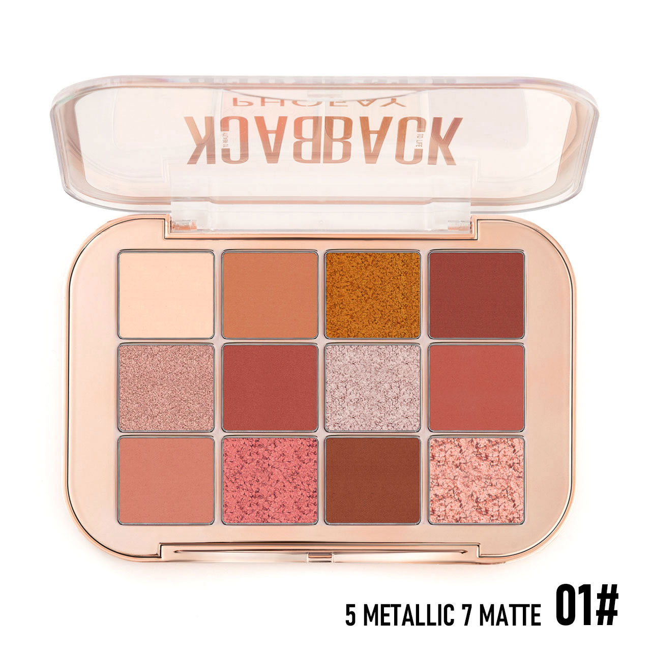 PHOFAY 12-Color Eyeshadow Palette – Matte & Metallic