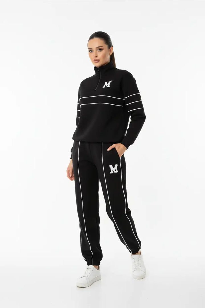 Womens 2 Piece Lounge Set casual two piece tracksuit women styled with crossbody bag outdoors