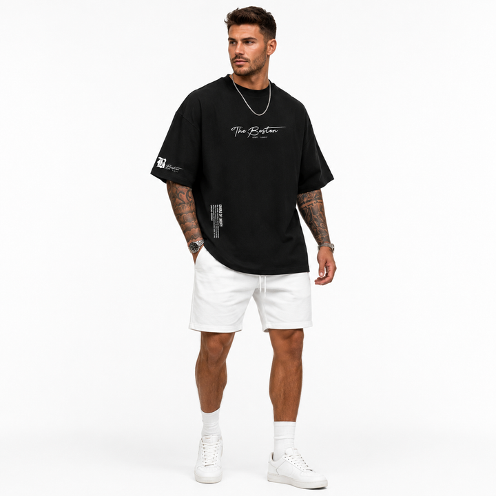 Casual polyester t shirt for men with round neck, loose fit and short sleeve design for Korean inspired summer outfits daily.