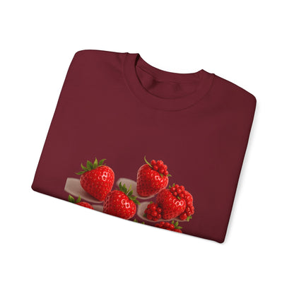 Strawberry Sweatshirt – Cozy Unisex Crewneck for Fall