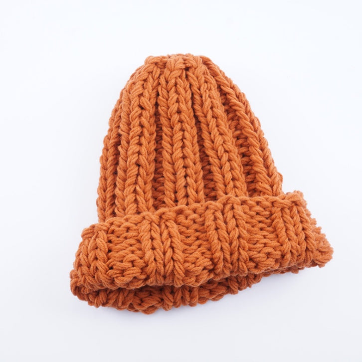 women knit winter hat simple solid color cap modern winter outfit