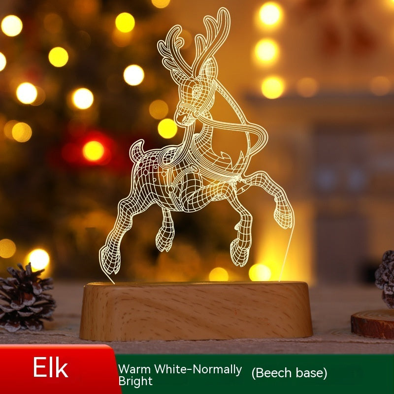 Christmas LED Night Light – 3D Acrylic Holiday Lamp