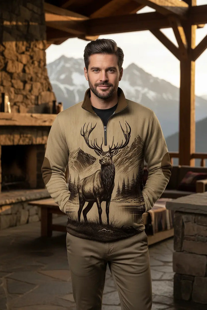 premium men hoodie with refined print for elevated daily wear