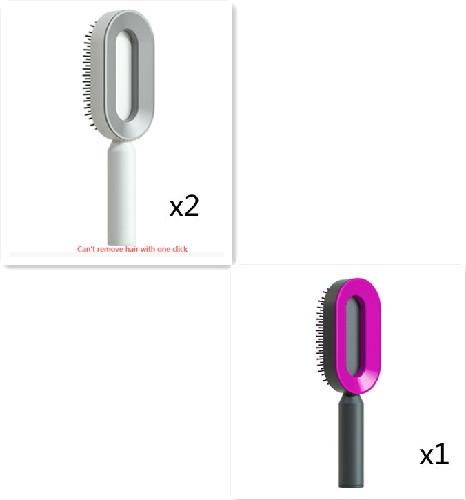 Self Cleaning Hair Brush – Detangle &amp; Shine