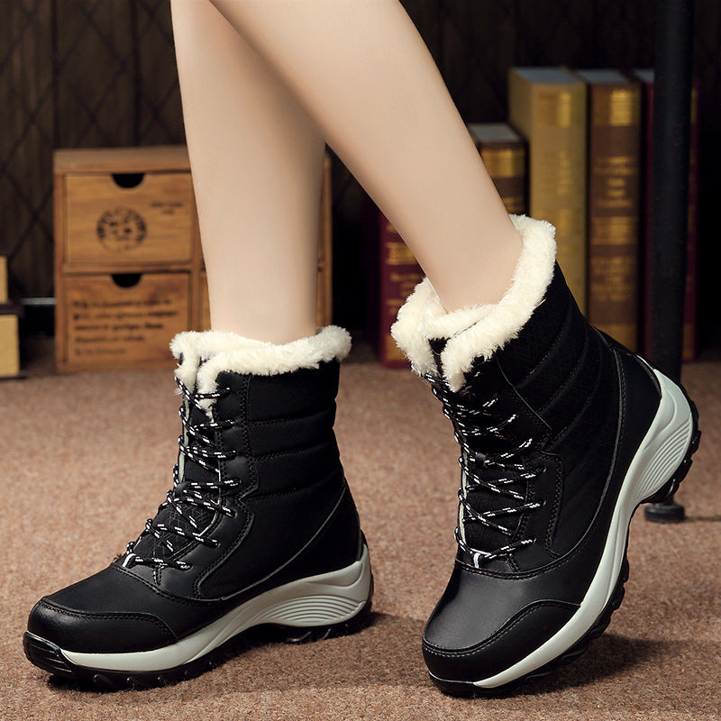 women snow boots ankle support high top snow protection
