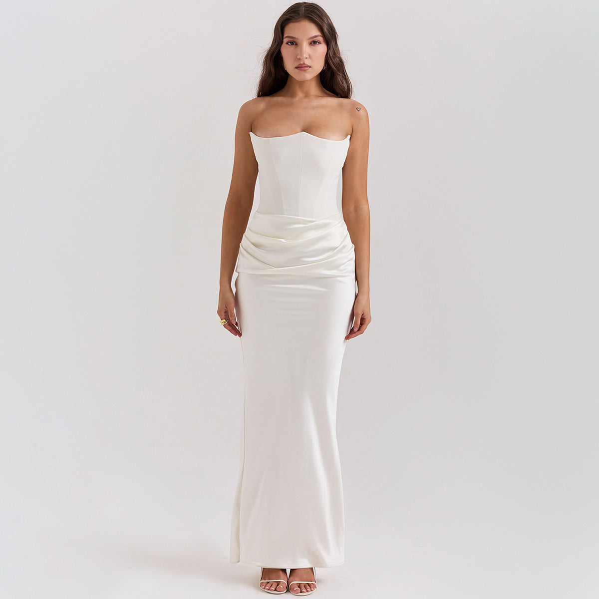 Slim Tube Top Long Dress – Sexy Backless Evening Gown