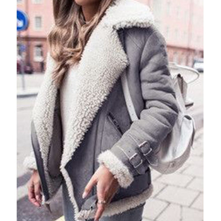 plus size women winter coat sleeve length detail natural movement