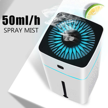 Compact air purifier humidifier suitable for bedroom and office use