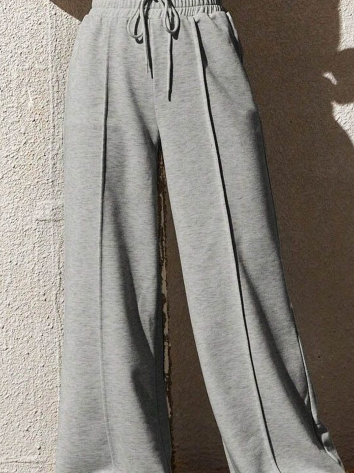 casual women wide leg pants soft drape fabric movement