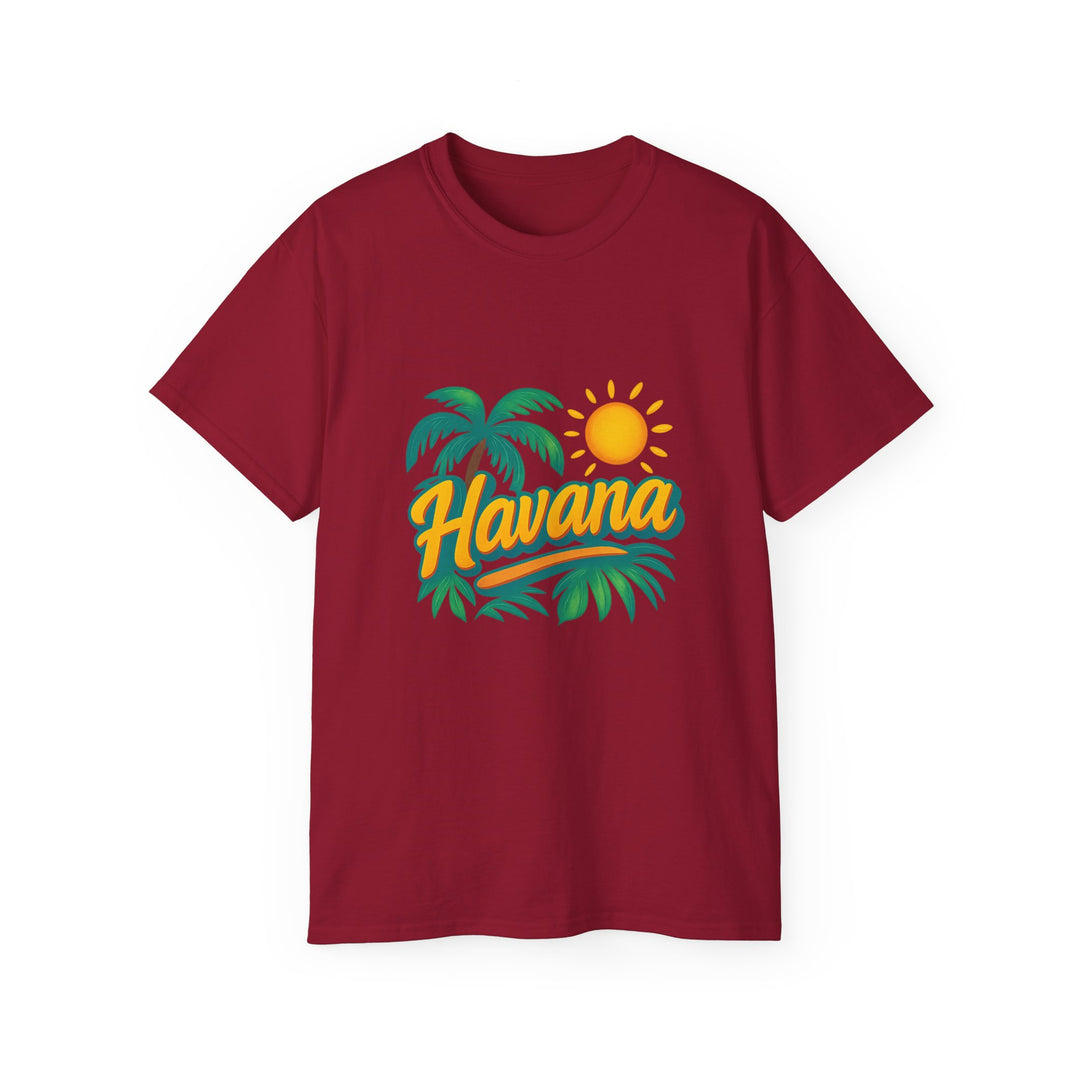 Red t-shirt with &