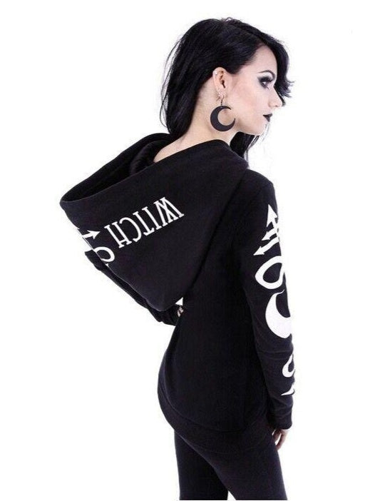 Explosive Punk Hoodie oversized hood framing face gothic styling
